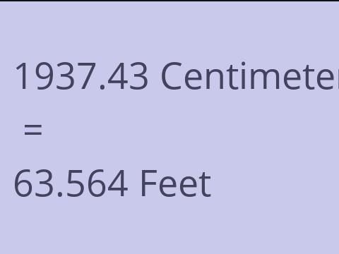 1937.43 CM TO FEET