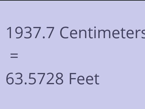 1937.7 CM TO FEET