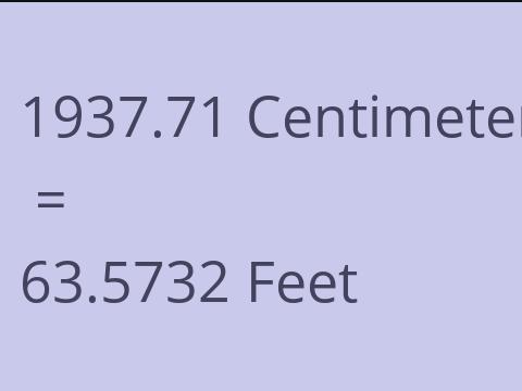 1937.71 CM TO FEET