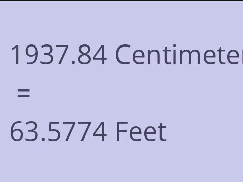 1937.84 CM TO FEET