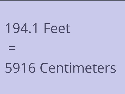 194.1 FEET TO CM