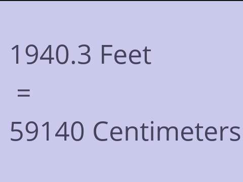 1940.3 FEET TO CM