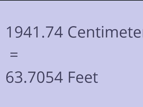 1941.74 CM TO FEET