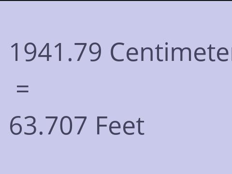 1941.79 CM TO FEET