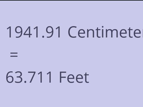 1941.91 CM TO FEET