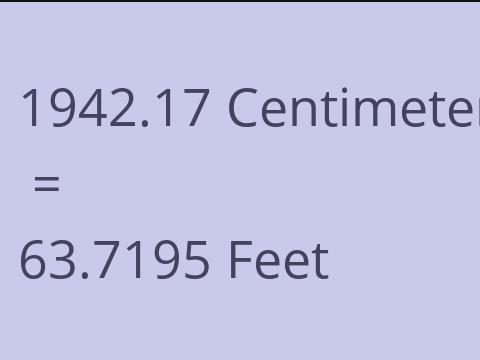 1942.17 CM TO FEET