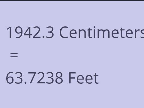 1942.3 CM TO FEET