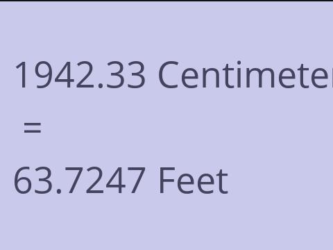 1942.33 CM TO FEET