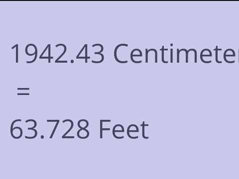 1942.43 CM TO FEET