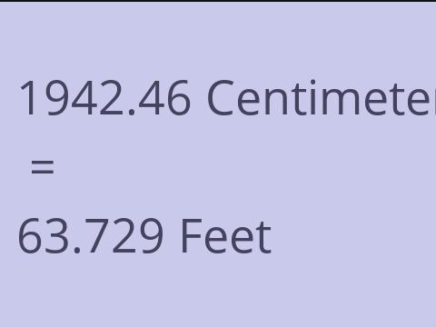 1942.46 CM TO FEET