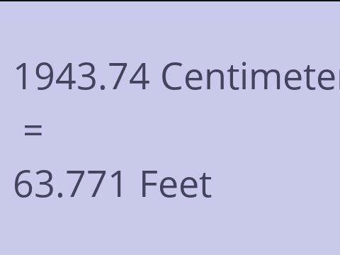 1943.74 CM TO FEET