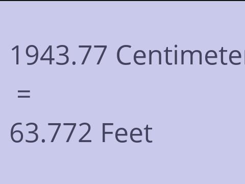 1943.77 CM TO FEET