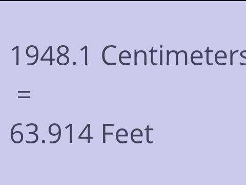 1948.1 CM TO FEET