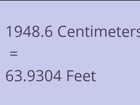 1948.6 CM TO FEET