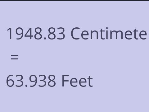 1948.83 CM TO FEET