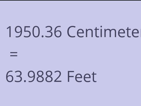 1950.36 CM TO FEET