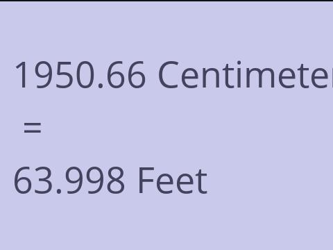 1950.66 CM TO FEET
