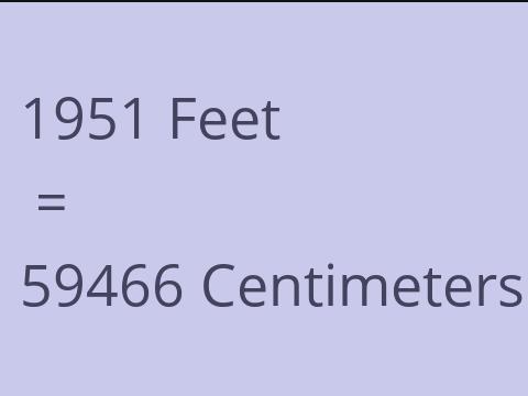 1951 FEET TO CM