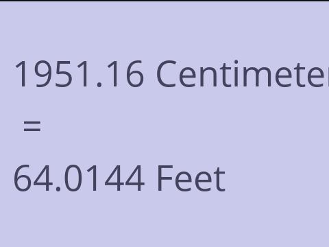 1951.16 CM TO FEET