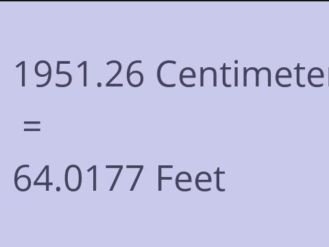 1951.26 CM TO FEET