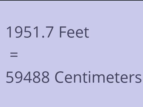 1951.7 FEET TO CM