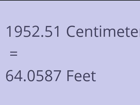 1952.51 CM TO FEET