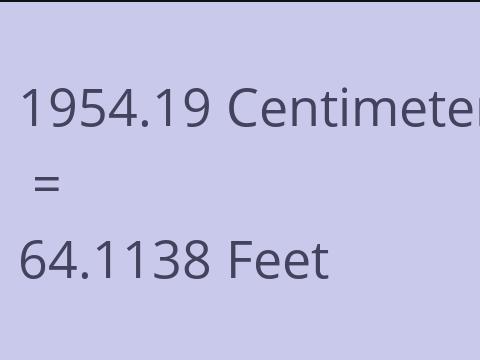 1954.19 CM TO FEET