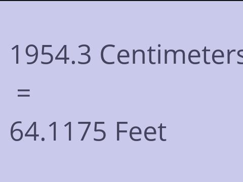 1954.3 CM TO FEET