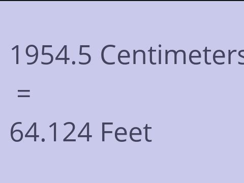 1954.5 CM TO FEET