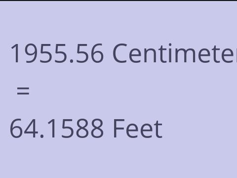 1955.56 CM TO FEET