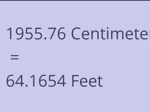 1955.76 CM TO FEET