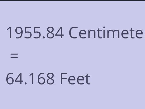 1955.84 CM TO FEET