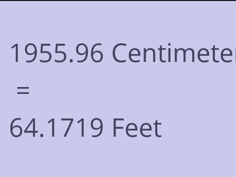 1955.96 CM TO FEET