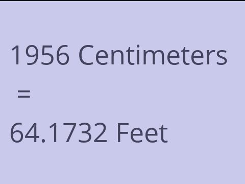 1956 CM TO FEET