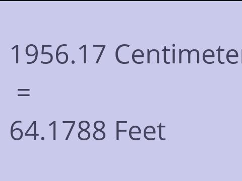 1956.17 CM TO FEET