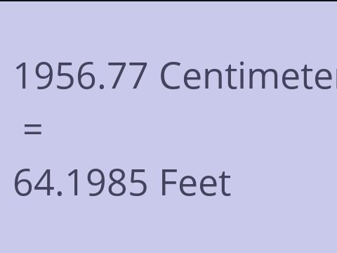 1956.77 CM TO FEET