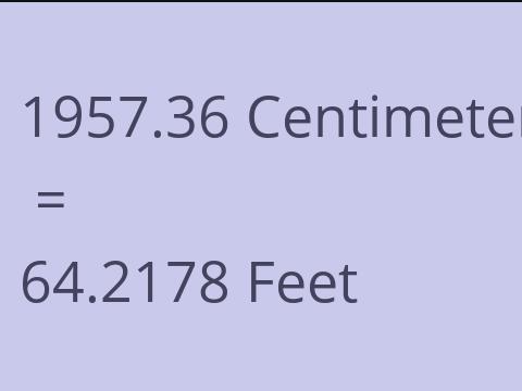 1957.36 CM TO FEET