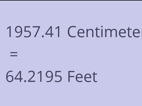 1957.41 CM TO FEET