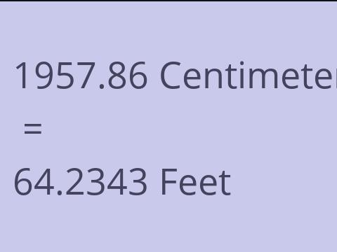 1957.86 CM TO FEET