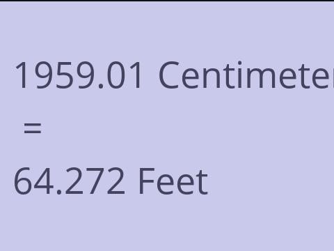 1959.01 CM TO FEET