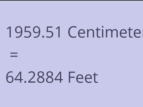 1959.51 CM TO FEET