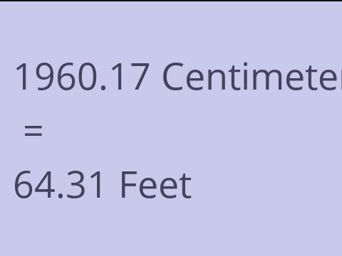 1960.17 CM TO FEET