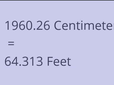1960.26 CM TO FEET