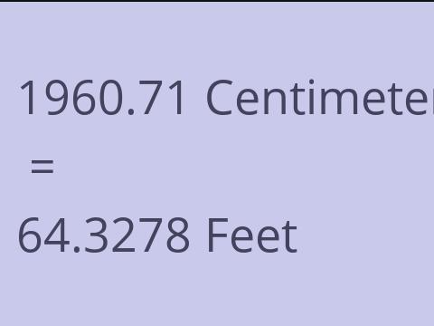 1960.71 CM TO FEET