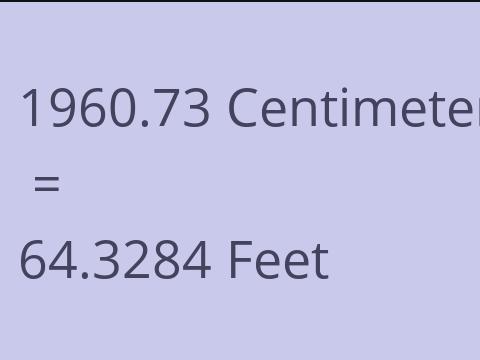 1960.73 CM TO FEET