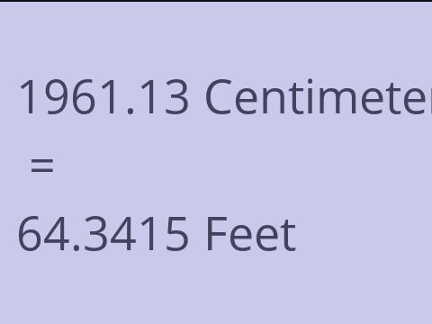 1961.13 CM TO FEET