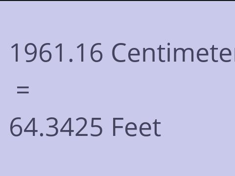 1961.16 CM TO FEET