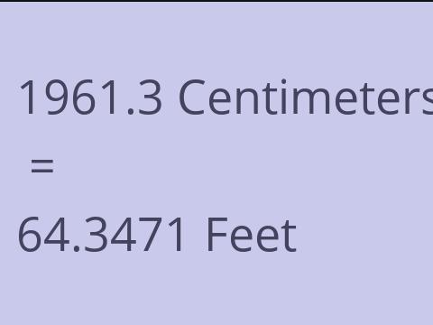 1961.3 CM TO FEET