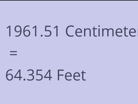 1961.51 CM TO FEET