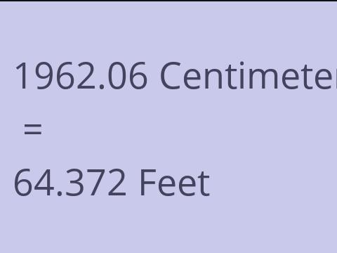 1962.06 CM TO FEET